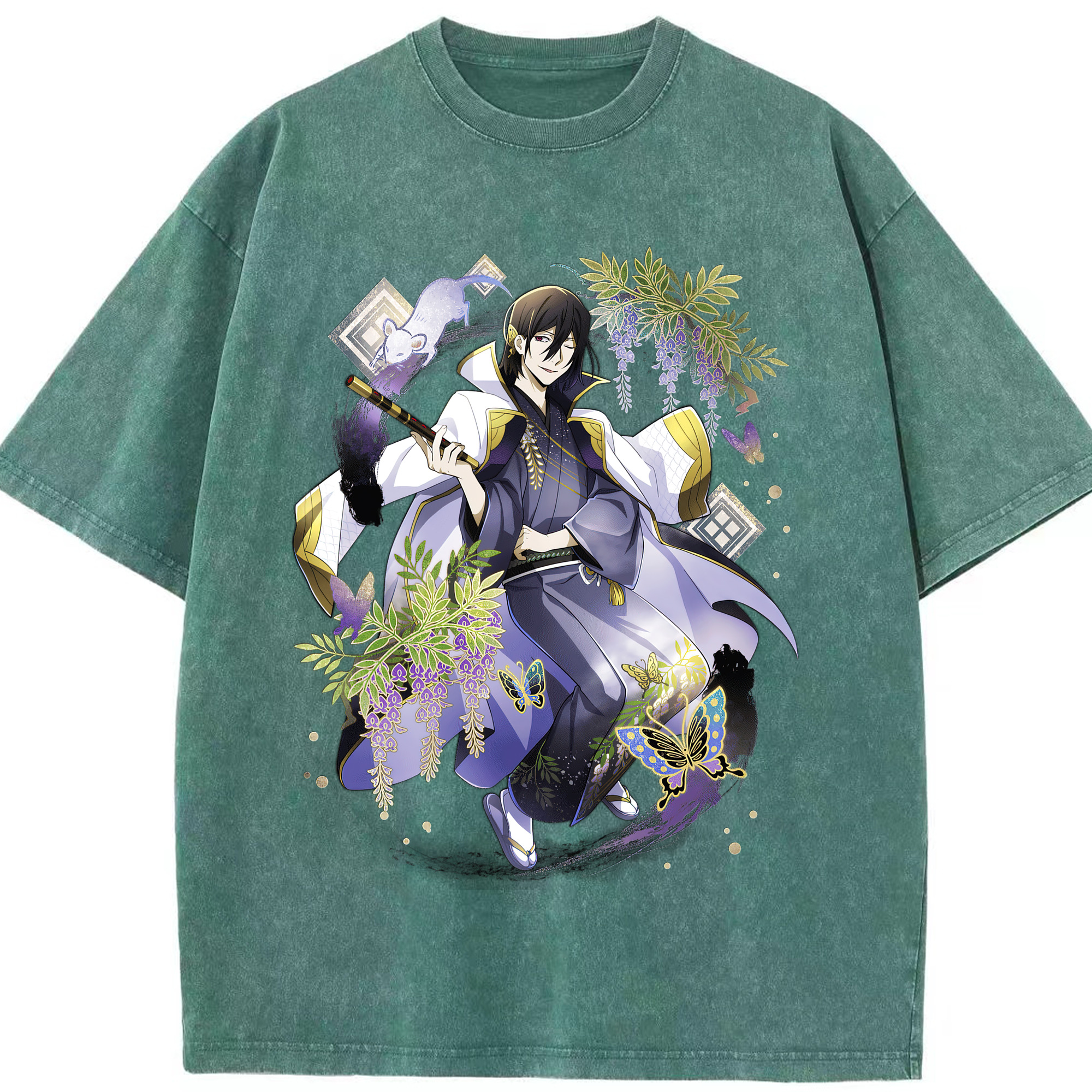 （画像用） 文豪ストレイドッグス Bungo Stray Dogs 綿100% ヴィンテージ風 半袖Tシャツ（フロントプリント）
